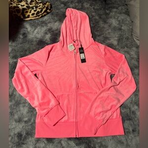 (SET) Fashion Nova Vibrant Pink Zip-Up Hoodie and Pants